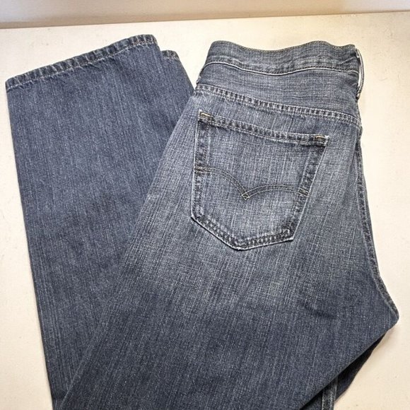 Levi's 569 Baggy Jeans Mens 36x30 Blue Pants Dark Loose Faded Relaxed Fit - Picture 7 of 9